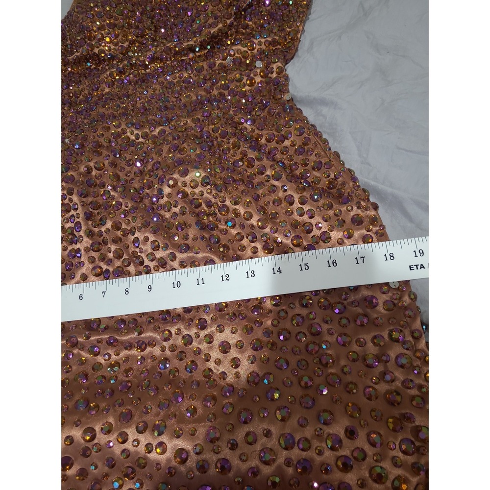 Sherri Hill 11284 Fully Stoned Cocktail dress Bronze Women SZ 6 glam event dress - Picture 11 of 12